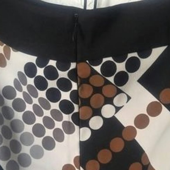 Connected Apparel Polyester Spandex Abstract Sheath Center Zip Sleeveless Dress - Picture 4 of 5